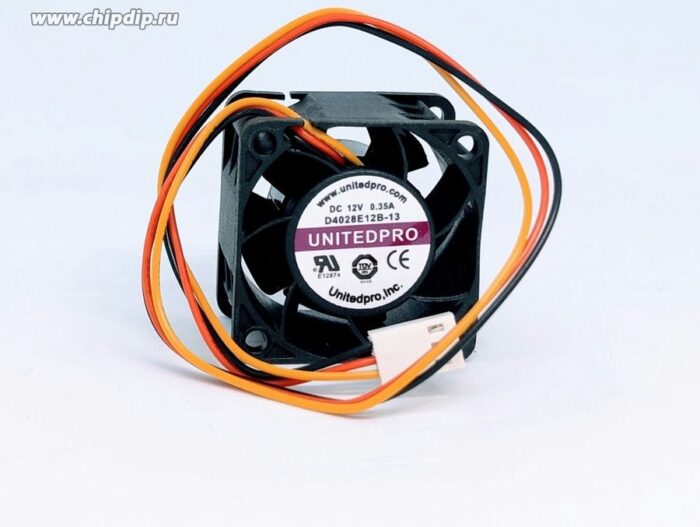 8007682458 Вентилятор United PRO D4028E12B-13 12V 0.35A 40x28 3pin Hirschmann — изображение 2