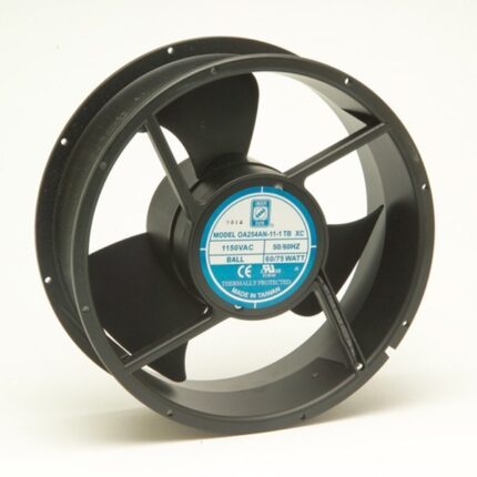 8018736095 OA254AN-11-2WB, AC Fans Tubeaxial Fan, 254x254x89mm, 115VAC, 600CFM, 45W, 55dBA, 2000RPM, Ball, Leads Hirschmann