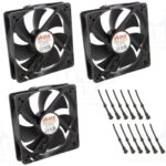 8026975602 AK-FN120-BKT03, Fan: DC; axial; 12VDC; 120x120x25mm; 32dBA; HDB; 600?1600rpm; black Hirschmann