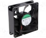 8008680764 EF80252S2-1000U-A99, Fan Tubeaxial 24VDC Square - 80mm L x 80mm H Sleeve 37.0 CFM (1.04m³/min) 2 Wire Leads Hirschmann — изображение 2