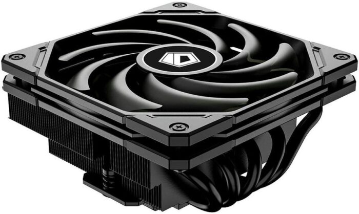 8016695258 Cooler ID-Cooling IS-55 BLACK LGA1700/1200/115X/AM5/AM4 низкопрофильный высота 55mm ( TDP 125W, PWM, 5 тепл.трубок + медная база, FAN 120mm, Hirschmann — изображение 2