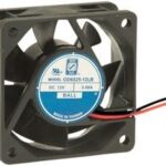 8005184080 OD6025-12HSS, DC Fans DC Fan, 60x60x25mm, 12VDC, 23CFM, 0.23A, 33dBA, 4500RPM, Sealed Sleeve, Leads Hirschmann