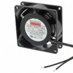8033966756 UF80B12-BWHR, Fan Tubeaxial 115VAC Square - 80mm L x 80mm H Ball 24.0 CFM (0.672m³/min) 2 Wire Leads Hirschmann