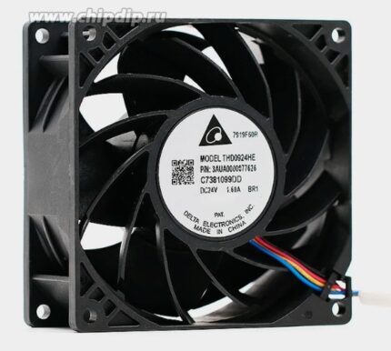 8012784143 Вентилятор Delta Electronics THD0924HE P/N:3AUA0000077626 C7380485DD 24v, 1.8/1.6A, 4pin Hirschmann