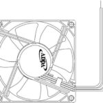8005164218 AD08012HB257604, DC Fans Axial Fan, 80x80x25mm, 12VDC, 37.241CFM, 1.8W, 35.8dBA, 3000RPM, 3.987mmAq, Ball Hirschmann