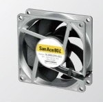 8007834013 9LG0812P4J001, DC Fans Axial, 80x80x25mm, 12VDC, 0.7mmAq, Ribless, Long Life 180Khr, 4xWire, Tach/PWM Hirschmann