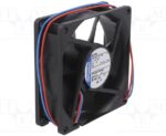 8006404565 8412NU, DC Fans DC Tubeaxial Fan, 80x80x25mm, 12VDC, 40.6CFM, 1.7W, 3100RPM, Ball Bearing, IP68 Hirschmann