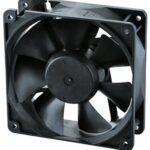 8033863580 11938KA-12L-EA-00, Fan Tubeaxial 12VDC Square - 119mm L x 119mm H Ball 108.4 CFM (3.03m³/min) 2 Wire Leads Hirschmann