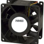 8009229269 08038PB-B3L-EA-00, AC Axial Fan, 230V, Square, 80 mm, 38 mm, Ball Bearing, 26.8 CFM Hirschmann
