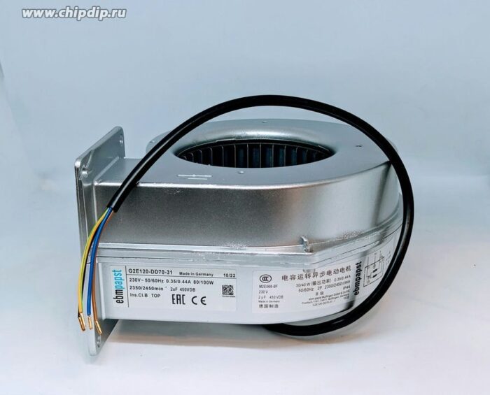 8015456267 Вентилятор Ebmpapst G2E120-DD70-31 230V 50/60Hz 0.35/0.44A 80/100W 2350/2450min-1 4pin Hirschmann — изображение 2