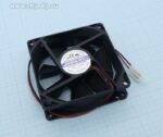 8671017264 JF0825B1UR-R (JF0825B1UR000-065R) (4000RPM) 12V/0,37A (80х80х25) B(подшипник) CFM52,06/dBA40 Jamicon вентилятор, провод Hirschmann — изображение 4