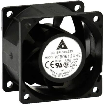8005975284 PFB0612EHE-F00, Fan Tubeaxial 12VDC Square - 60mm L x 60mm H Ball 50.4 CFM (1.41m³/min) 3 Wire Leads Hirschmann