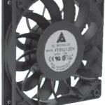 8006262857 FFB1224EH, DC Fans DC Tubeaxial Fan, 120x25.4mm, 24VDC, Ball Bearing, Lead Wires Hirschmann