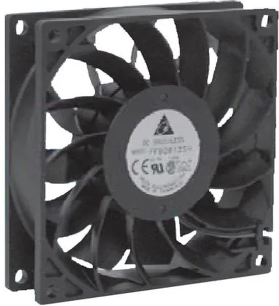 doc043141403 8005862725 FFB0912VH, Fan Tubeaxial 12VDC Square - 92mm L x 92mm H Ball 82.0 CFM (2.30m³/min) 2 Wire Leads Hirschmann — изображение 1
