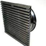 8005183843 OA172LFG111TXC, AC Fans Louvered Filter Fan Snap-On Guard Kit with 109mm Fan, 204x77.5mm, 120VAC, IP54 Hirschmann