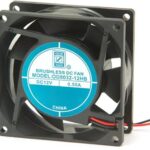 8006277974 OD8032-24HHB, DC Fans DC Fan, 80x80x32mm, 24VDC, 55.5CFM, .15A, 4200RPM, Ball Bearing, 2x Lead Wires Hirschmann