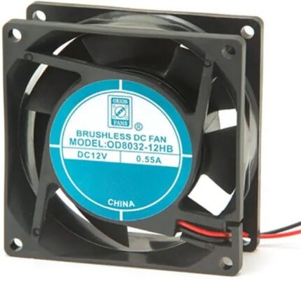 8005184125 OD8032-12HHB02A, DC Fans DC Fan, 80x80x32mm, 12VDC, 55.5CFM, 0.23A, Ball, 3xWire, Alarm Output Hirschmann