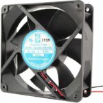 8006111454 OD1238-12HBIP68, Fan Tubeaxial 12VDC Square - 120mm L x 120mm H Ball 123.9 CFM (3.47m³/min) 2 Wire Leads Hirschmann