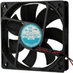 8008656463 OD1225-24HBIP68, Fan Tubeaxial 24VDC Square - 120mm L x 120mm H Ball 120.0 CFM (3.36m³/min) 2 Wire Leads Hirschmann