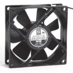8005735857 OD8025-12HBIP55, Fan Tubeaxial 12VDC Square - 80mm L x 80mm H Ball 40.0 CFM (1.12m³/min) 2 Wire Leads Hirschmann