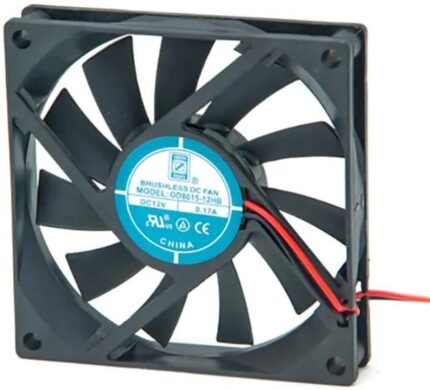 8005184106 OD8015-24HB, DC Fans DC Fan, 80x80x15mm, 24VDC, 30CFM, 0.1A, 33dBA, 3200RPM, Dual Ball, 2xLeads 24AWG Hirschmann