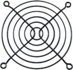 8008713109 G92-16B, 92mm Sq Fan Finger Guard Steel, Modified Epoxy Resin Coating 6 Rings Hirschmann