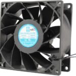 8005183929 OA938EC-UR-1WB, EC Fans EC Axial Fan, Universal Range, 92x92x38mm, 115VAC/230VAC, 60CFM, 0.27"H20, Wire Hirschmann