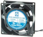 8006596707 OA825AP-11-3WB, Fan Tubeaxial 115VAC Square - 80mm L x 80mm H Ball 16.0 CFM (0.448m³/min) 2 Wire Leads Hirschmann