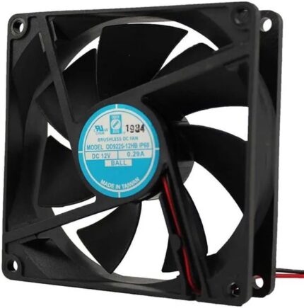 8005184147 OD9225-24HBIP68, DC Fans DC Axial Fan, 92x92x25mm, 24VDC, 50CFM, 3.5W, 0.18A, 33dBA, Ball, Wire, IP68 Hirschmann