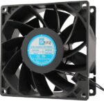 8005904486 OA938EC-UR-1WBXC, Fan Tubeaxial 110/220VAC Square - 92mm L x 92mm H Ball 88.0 CFM (2.46m³/min) 2 Wire Leads Hirschmann