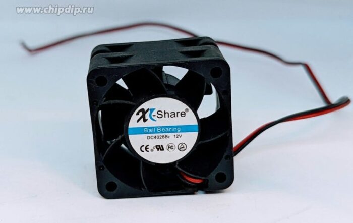 8007682475 Вентилятор XC-Share DC4028B2 40x28 12V 0.1A OEM Hirschmann — изображение 2