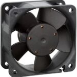 8005864615 614NHHU-199, Fan Tubeaxial 24VDC Square - 60mm L x 60mm H Ball 33.0 CFM (0.924m³/min) 2 Wire Leads Hirschmann