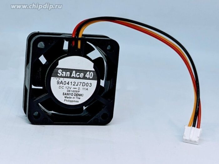 8014391923 Вентилятор San Ace 40 9A0412J7D03 DC 12V 0.11A 40x15 3pin Hirschmann — изображение 2