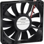 8033830965 08015SS-12M-AA-00, Fan Tubeaxial 12VDC Square - 80mm L x 80mm H Sleeve 30.0 CFM (0.840m³/min) 2 Wire Leads Hirschmann