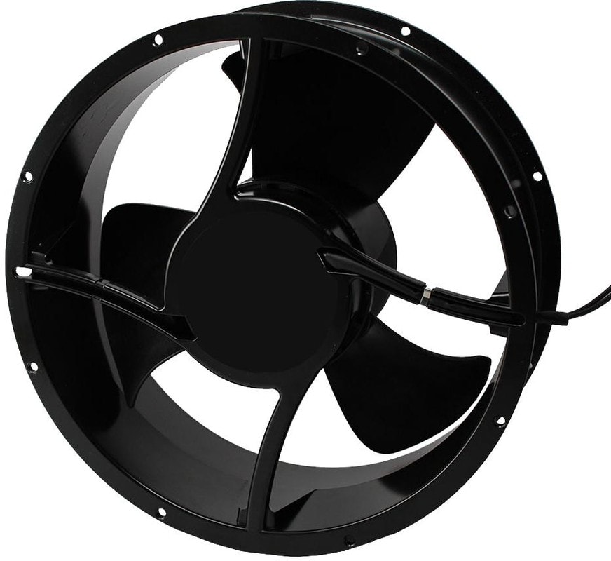 doc043628601 8034072951 OA254EC-11-1TBXC, Fan Tubeaxial 115VAC Round - 254mm Dia Ball 830.0 CFM (23.24m³/min) 2 Terminals Hirschmann — изображение 1