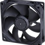 8033968394 09225SA-12N-EA-D0, Fan Tubeaxial 12VDC Square - 92mm L x 92mm H Ball 51.2 CFM (1.43m³/min) 2 Wire Leads Hirschmann