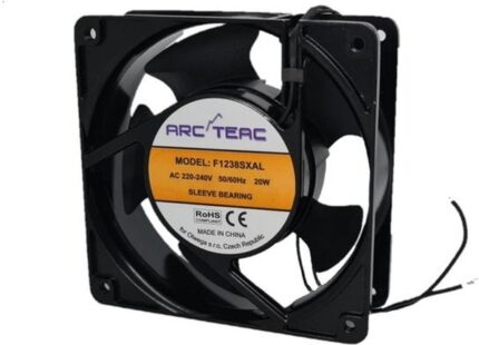 8007034342 F1238SXAL, Вентилятор осевой, 120x120x38мм, 230В, AC, подшипник скольжения, 161 куб.м/ч, 20Вт, 44дБА, провода 300мм Hirschmann