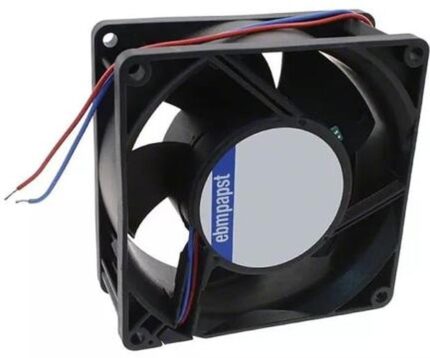 8004985137 3412NGH, DC Fans DC Tubeaxial Fan, 92x92x25mm, 12VDC, 55.3CFM, 2.5W, 36dBA, 3000RPM, Sleeve Hirschmann