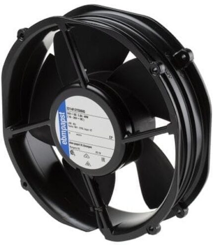 8008675732 2214F/2TDHHO, Fan Tubeaxial 24VDC Round - 220mm Dia Ball 553.0 CFM (15.48m³/min) 4 Wire Leads Hirschmann