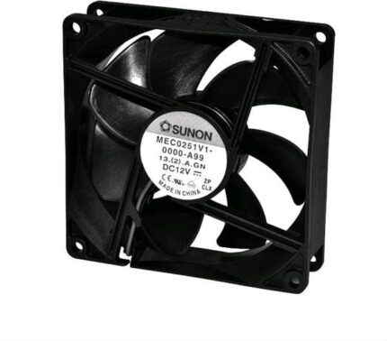 8013297298 EEC0252B2-000U-A99, Вентилятор осевой, 24В DC, 120х120х25мм, 0.146А, 3.5Вт, качения, 2700об/мин, 2 провода () Hirschmann