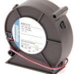 8006129169 RL65-21/12, Fan Blower 12VDC Rectangular/Rounded - 97mm L x 93.5mm H Ball 32.9 CFM (0.921m³/min) 2 Wire Leads Hirschmann