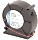 8006129169 RL65-21/12, Fan Blower 12VDC Rectangular/Rounded - 97mm L x 93.5mm H Ball 32.9 CFM (0.921m³/min) 2 Wire Leads Hirschmann
