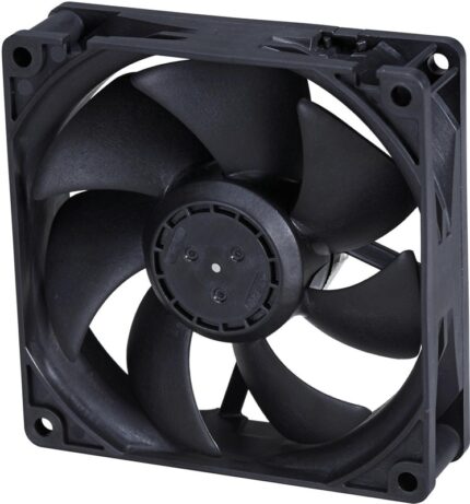 8013405927 09225SA-12P-ET-D0, DC AXIAL FAN, BALL, 58.97CFM, 0.19A, 12V Hirschmann