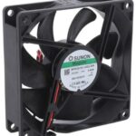 8005813640 MF92251V3-1000U-A99, Fan Tubeaxial 12VDC Square - 92mm L x 92mm H Vapo-Bearing™ 39.5 CFM (1.11m³/min) 2 Wire Leads Hirschmann