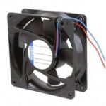 8005818414 4114NHU-295, Fan Tubeaxial 24VDC Square - 119mm L x 119mm H Ball 140.0 CFM (3.92m³/min) 2 Wire Leads Hirschmann