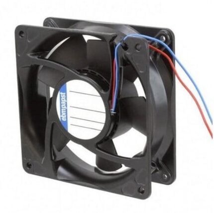 8005818414 4114NHU-295, Fan Tubeaxial 24VDC Square - 119mm L x 119mm H Ball 140.0 CFM (3.92m³/min) 2 Wire Leads Hirschmann