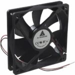 8005883981 AFB1212H, Fan Tubeaxial 12VDC Square - 120mm L x 120mm H Ball 82.7 CFM (2.32m³/min) 2 Wire Leads Hirschmann