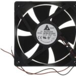 8005892257 AFB1212VH-T500, Fan Tubeaxial 12VDC Square - 120mm L x 120mm H Ball 103.7 CFM (2.90m³/min) 2 Wire Leads Hirschmann