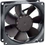 8004985529 8412N/2H, DC Fans Tubeaxial Fan, 80x80x25mm, 12VDC, 46.5CFM, Speed Signal/Open Collector Output Hirschmann