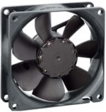8004985529 8412N/2H, DC Fans Tubeaxial Fan, 80x80x25mm, 12VDC, 46.5CFM, Speed Signal/Open Collector Output Hirschmann